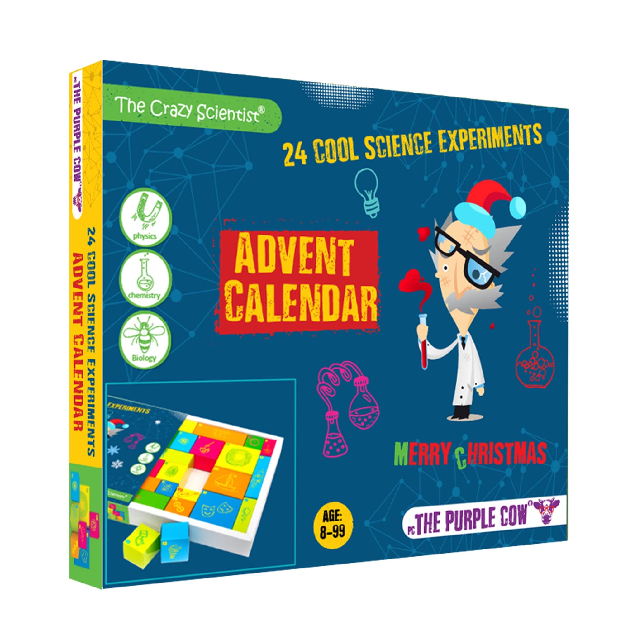 The Crazy Scientist Advent Calendar - 24 Cool Science Experiments - 2021 Countdown to Christmas for Kids Who Love Science. Age 8-99