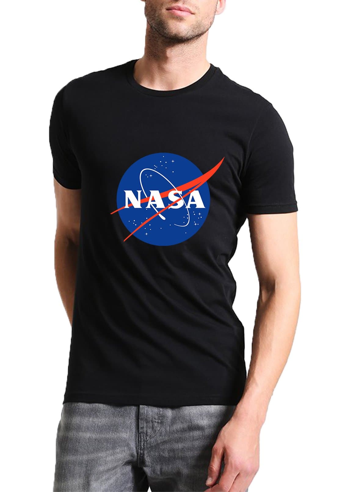 Mott2 Unisex Cotton Solid Regular Fit T-Shirt (Blue)