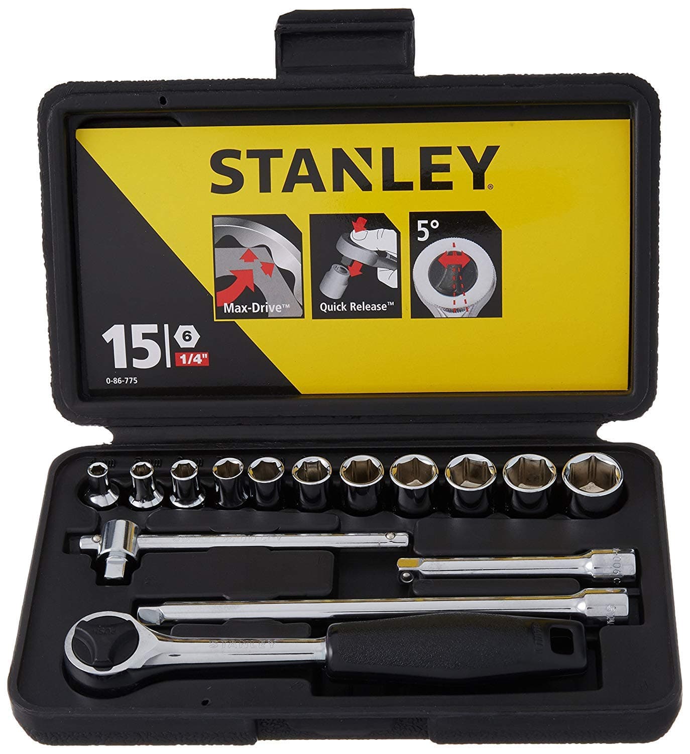 2 X Socket Set 15PC Metric 1/4Sqdr