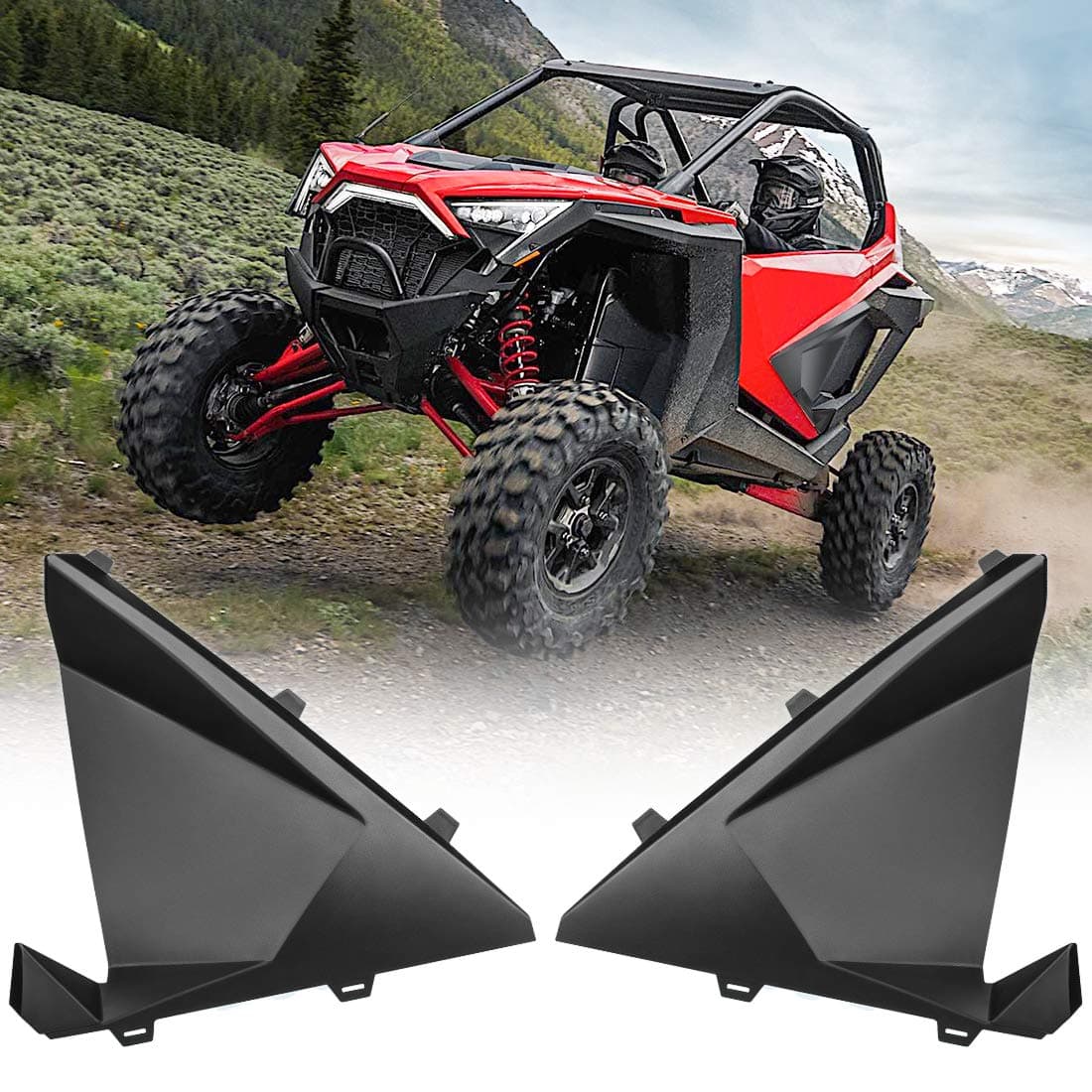 KEMIMOTO PRO XP Lower Door Inserts UTV Lower Half Doors Panels, Compatible with 2020-2024 RZR PRO XP/RZR PRO R/Turbo R, Easy to Install 2 Seater Replacement #2883765
