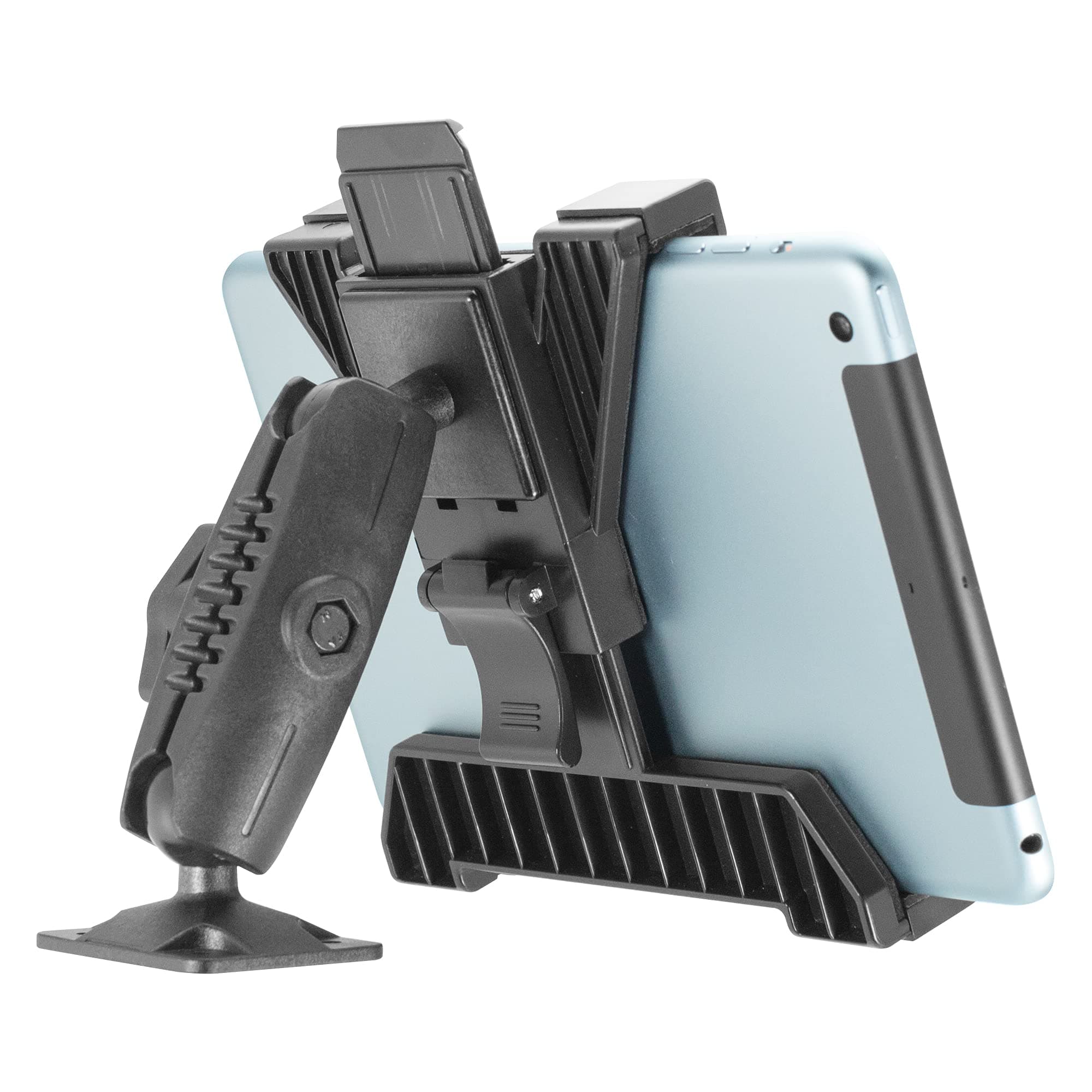 TabDock Bizmount AMPs - Heavy Duty Drill Base Tablet Holder/Mount for All 7" - 11" Tablets- Great for Commercial Vehicles, Trucks, and Wall Mounting- Features 1 inch / 25mm Ball Joint