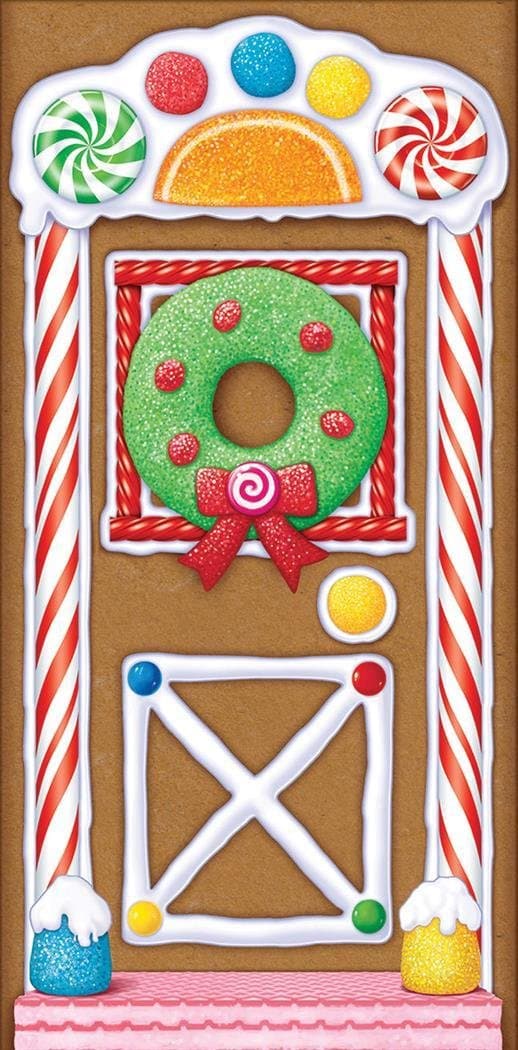 Beistle Gingerbread House Door Cover