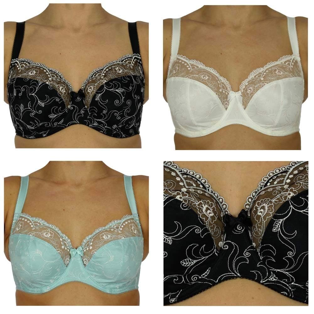 BHSUnderwired Non-Padded Embroidered Full Cup Bra
