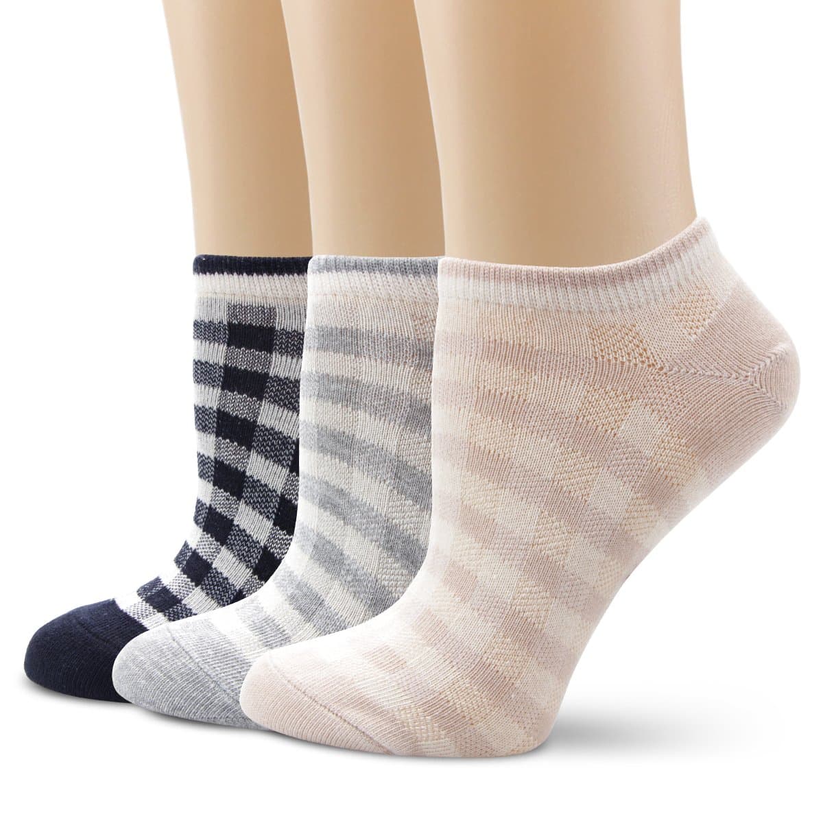 Women Socks Short Cotton Ankle Pattern Ethnic Style Socks Value Set