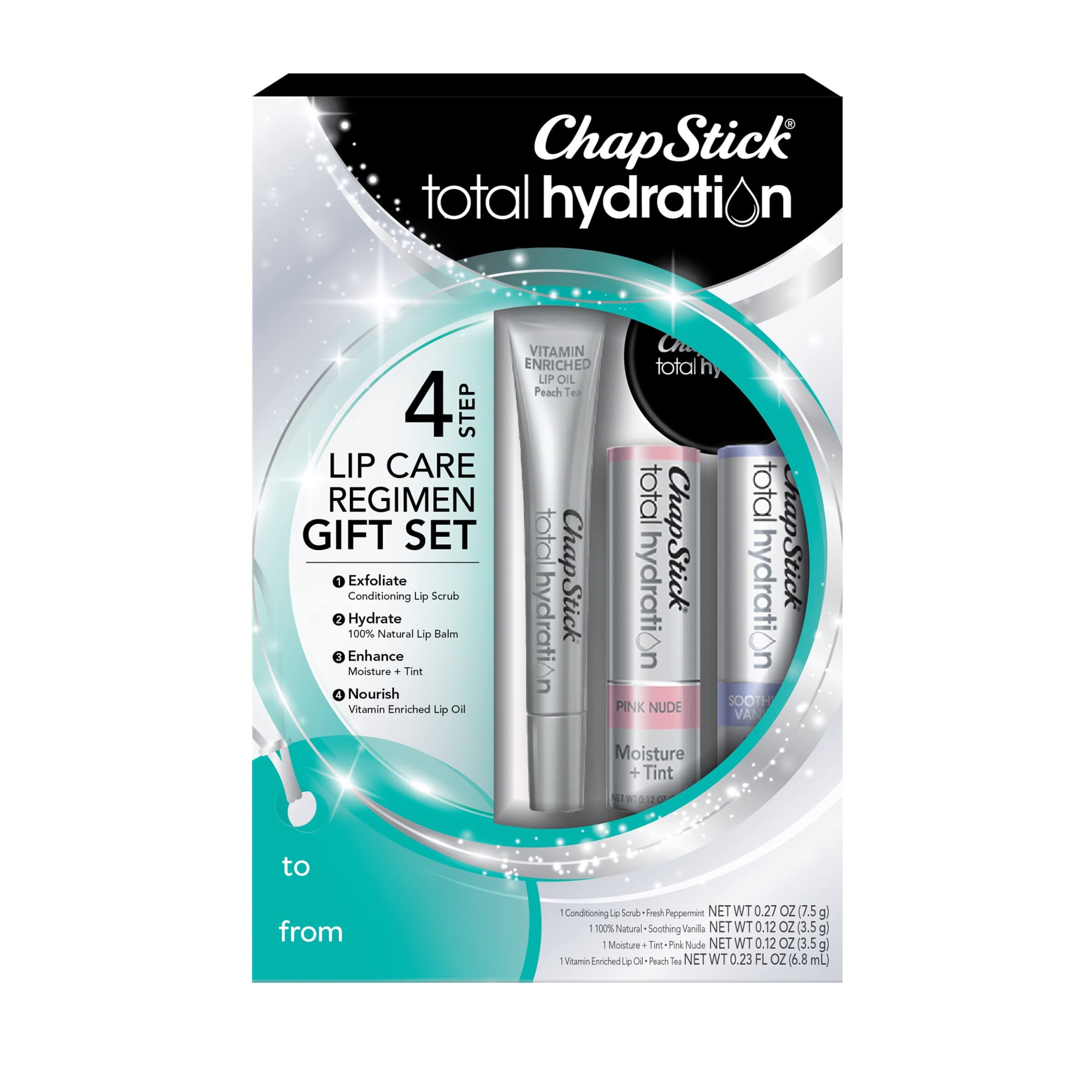 ChapStick Total Hydration Lip Care Gift Set 4ct