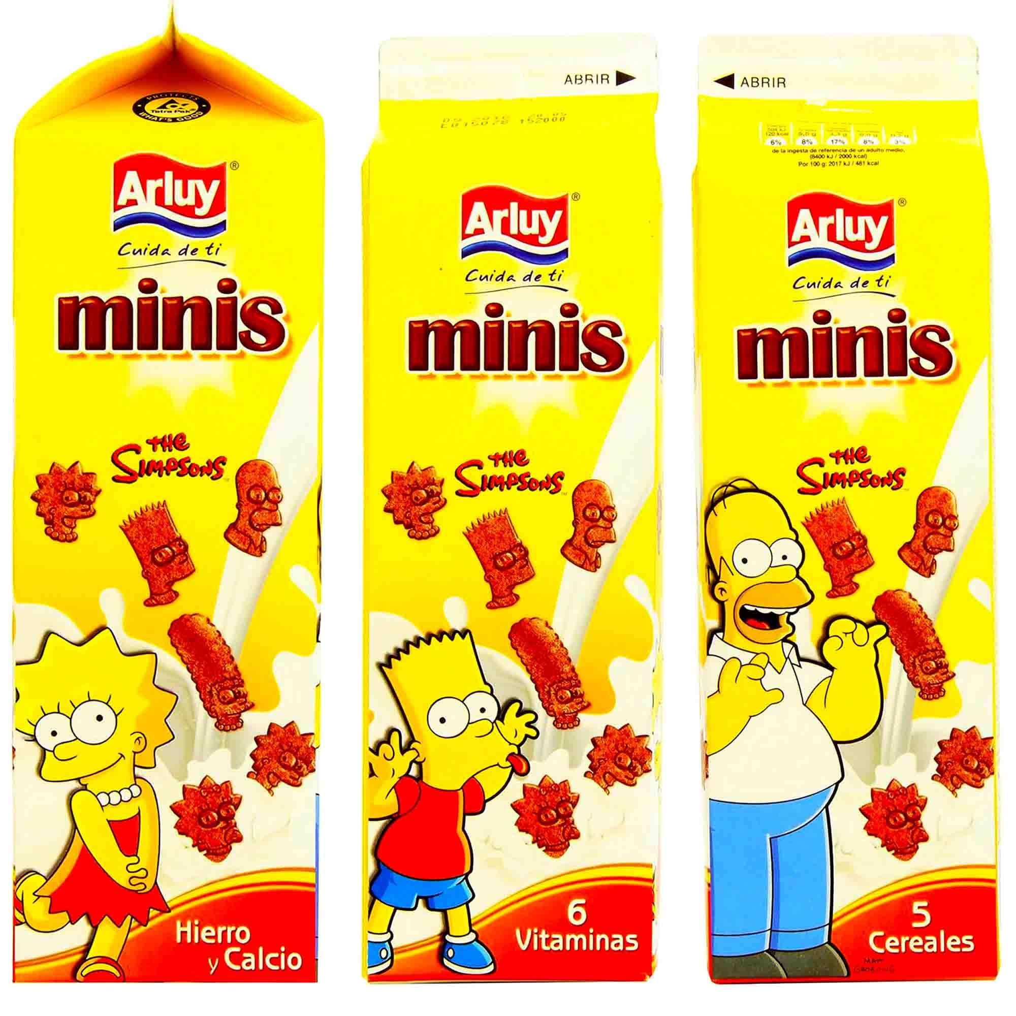 3x boxes 275g Each Mini Simpsons Delicious Cocoa SPANISH Biscuits Cookies Orginal mins