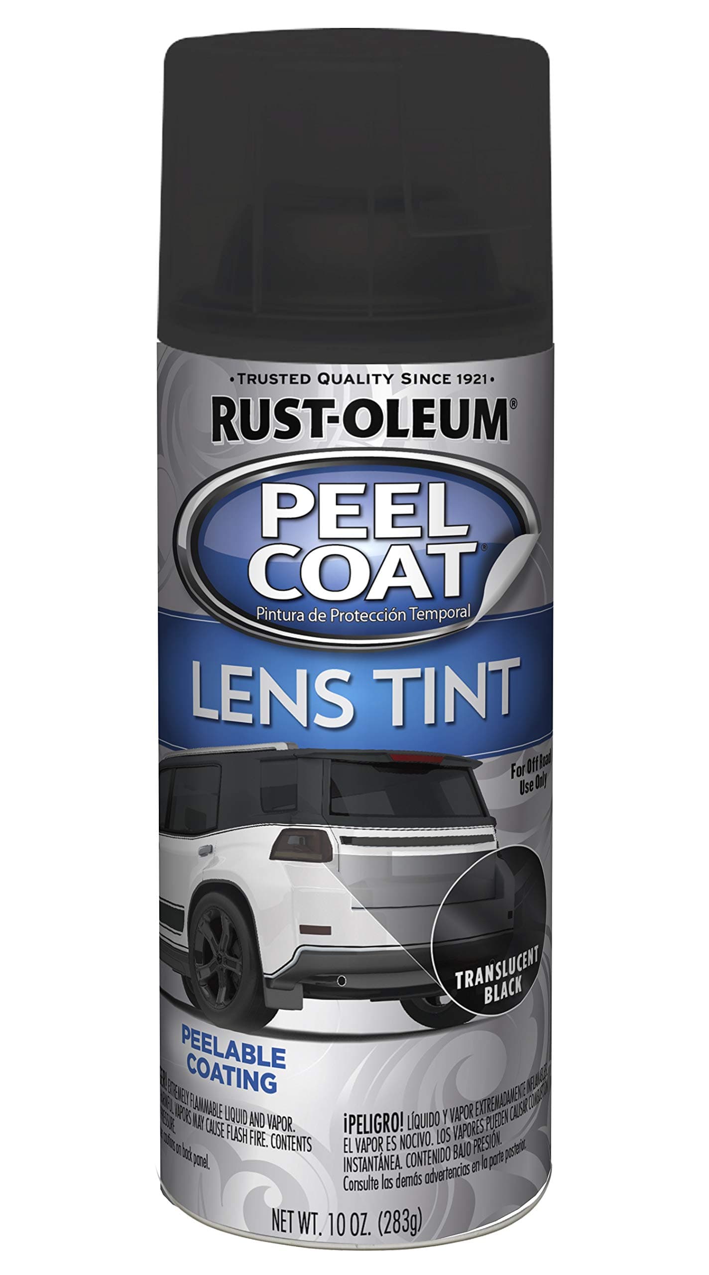 Rust-Oleum 297622 Peel Coat Spray Paint, 10 oz, Translucent Black (Pack of 1)