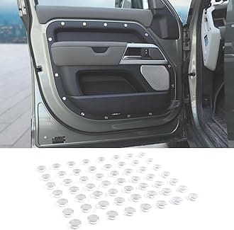 Screw Decorative Cover for 2020-2023 Land Rover Defender 110 Accessories, 56 PCS Aluminum Alloy Car Screw Protection Cover Trim (Defender 110 - for 4 Side Doors)
