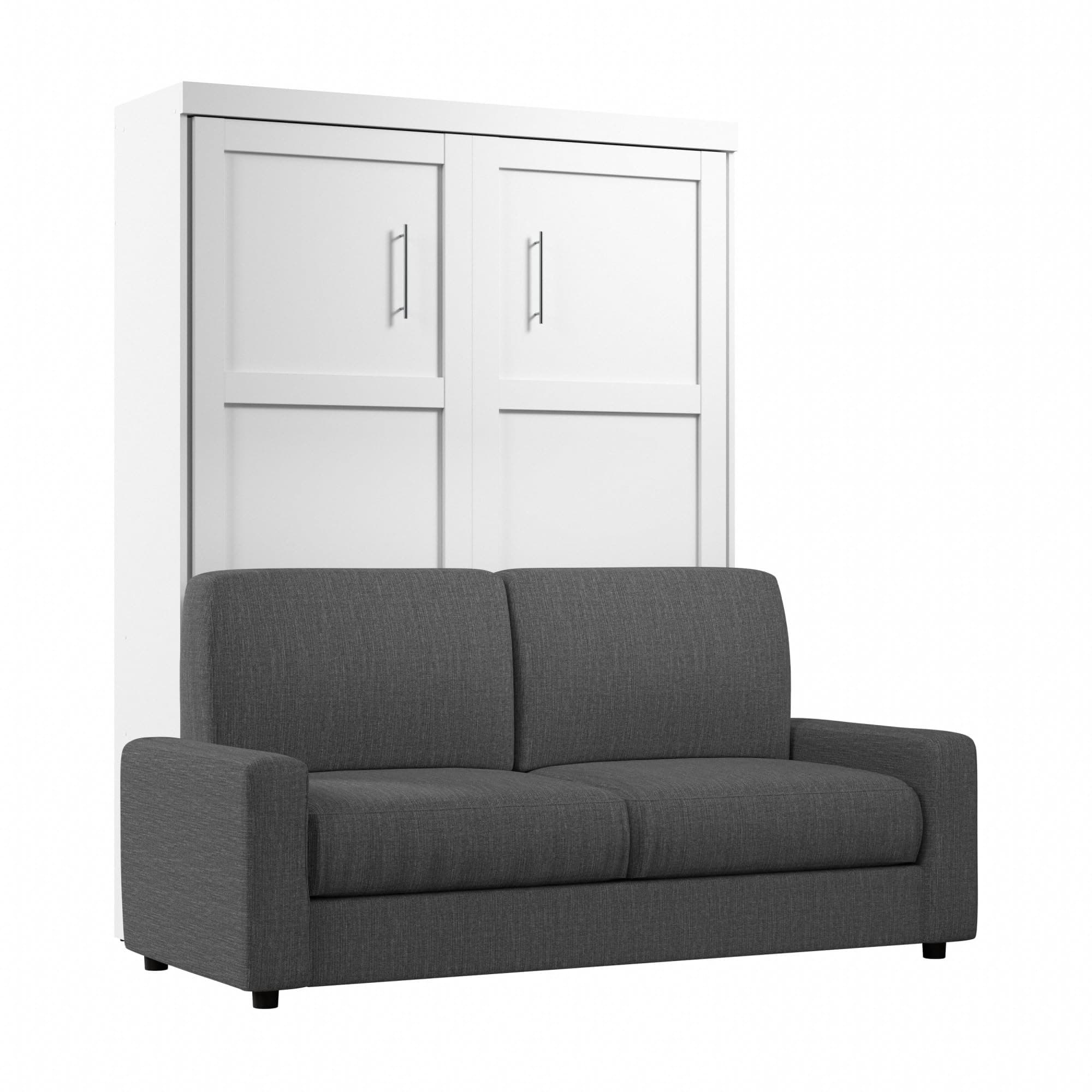 Pur Queen Murphy Bed with Sofa, 78-inch Space-Saving Wall Bed for Multipurpose Guest Room