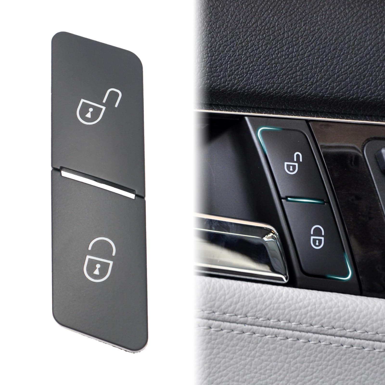 Driver Side Door Lock/Unlock Switch Button Replacement Fit for Mercedes Benz C-Class W204 C180 C200 C220 C300,E-Class W212 E200 E220 E250 E300 E350,ML-W166/GLK-X204/CLA-W117/B-W246(Left Side)