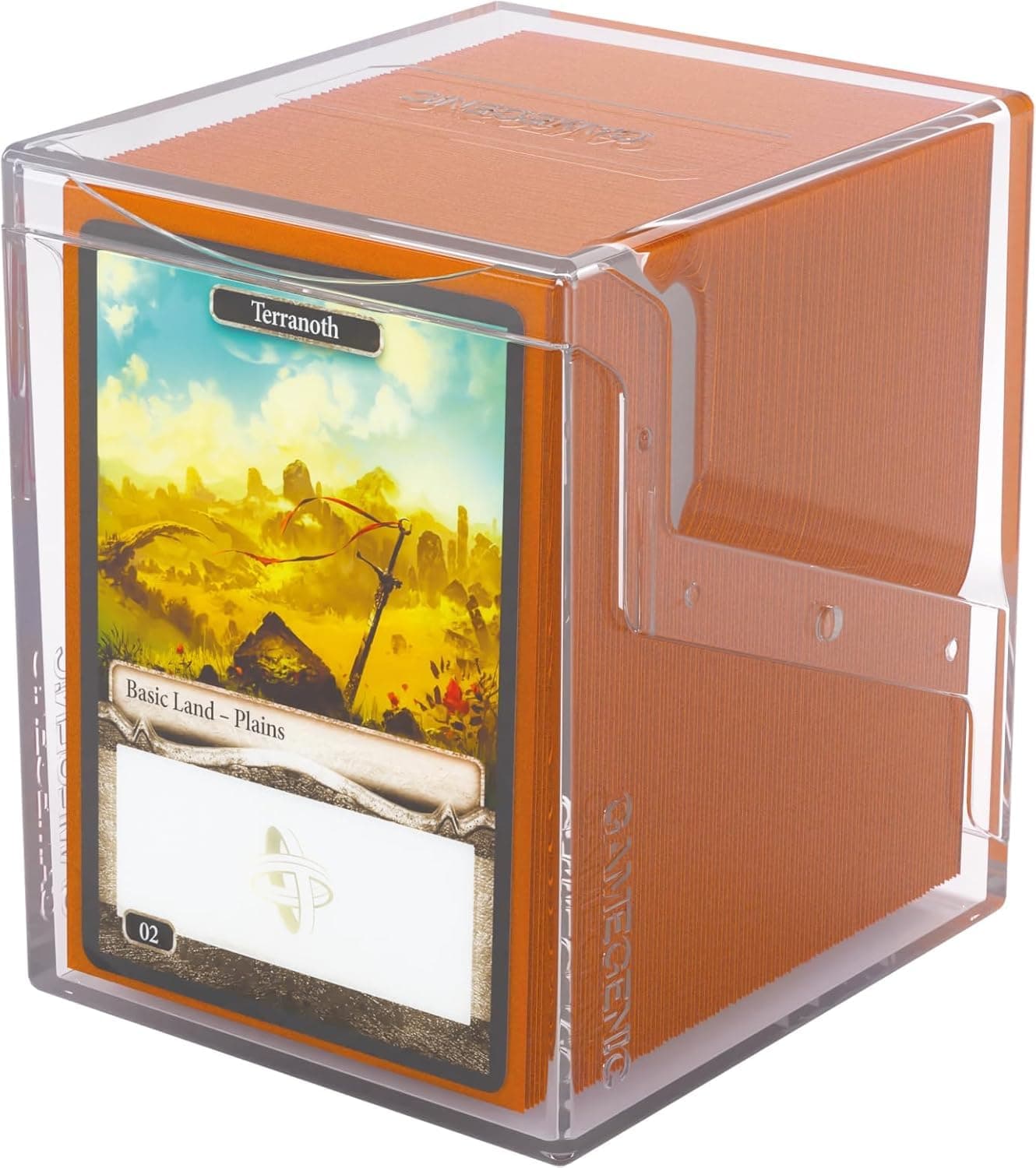Gamegenic Bastion 100+ XL Deck Box - Compact, Secure, and Perfectly Organized for Your Trading Cards! Safely Protects 100+ Double-Sleeved Cards, Clear Color, Made