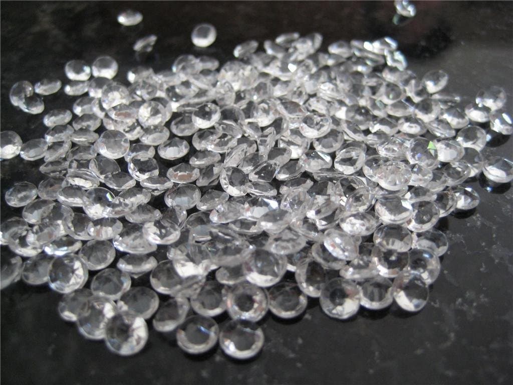 2000 4.5mm Clear Acrylic Diamond Confetti Table Scatters Crystals Gems for Wedding Party Decor Bridal Shower Favor