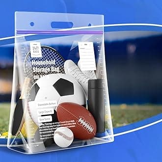 15 XX-Large Plastic Storage Bags, 10 Gallons, Zero BPA, Double Zipper Seal, 3 Mils Thick, Double Layer Carry Handle, 24"x20"x7", Moving, Seasonal, Travel