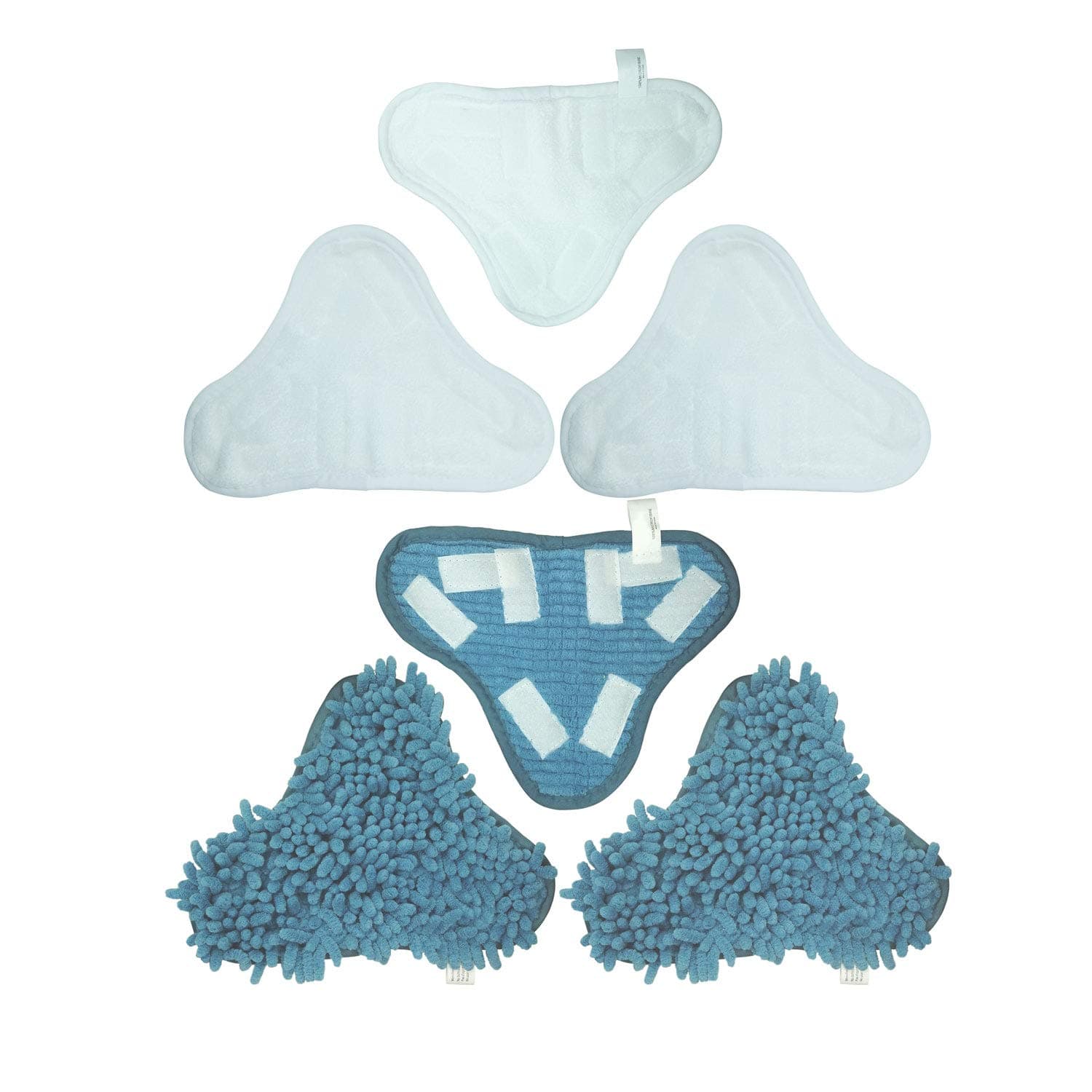 MXM Mazun Compatible for Microfiber & Washable Mop Head Pads fit for Steam Mop (Size 9.8" x 7.09"/ 250mm x 180mm)-(6pcs = 3 x Microfibre Pads + 3 x Coral Microfibre Pads)