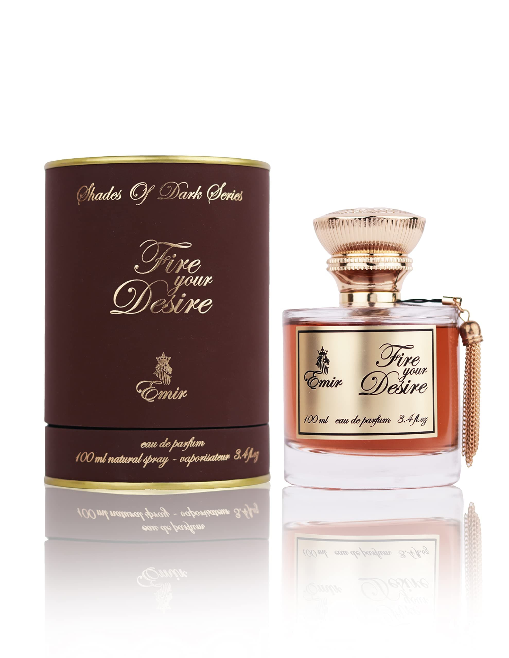 Fire Your Desire by Paris Corner - 100ml Eau de Parfum for Men and Women | Intense Amber Vanilla Fragrance with Cinnamon, & Vanilla | Long-lasting Unisex Perfume for Women & Men