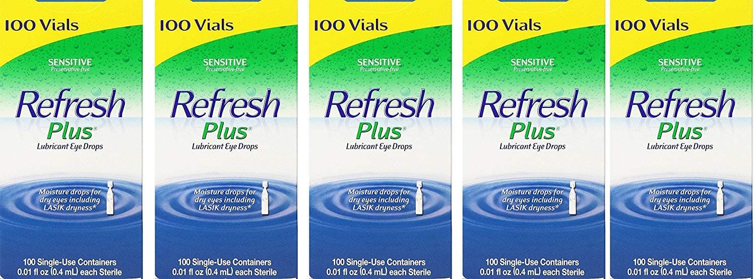 llergan Refresh Plus Lubricant Eye Drops Single YQLfin, Use Vials - 500 ct