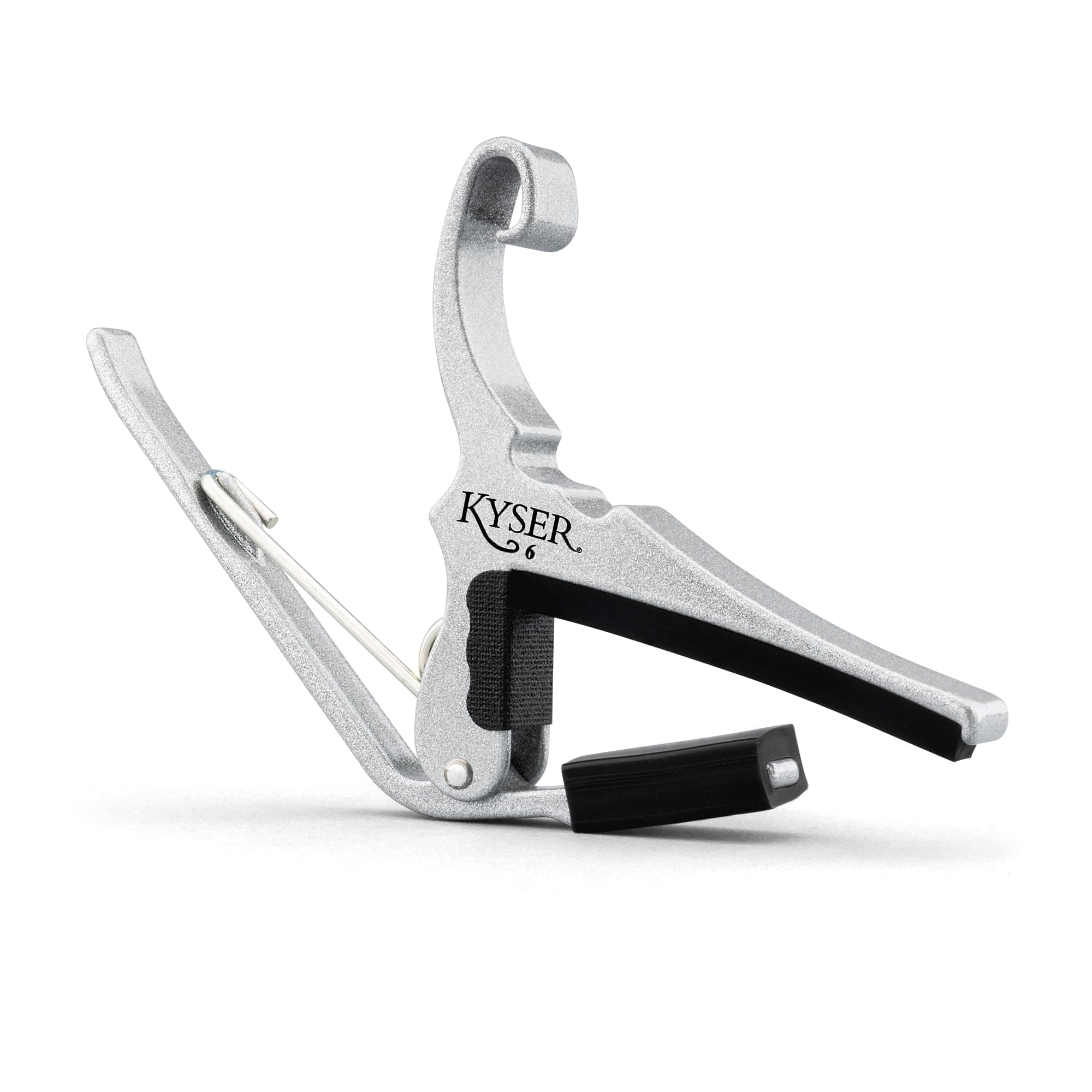 Kyser Quick-Change Capo for 6-string acoustic guitars, Silver, KG6S