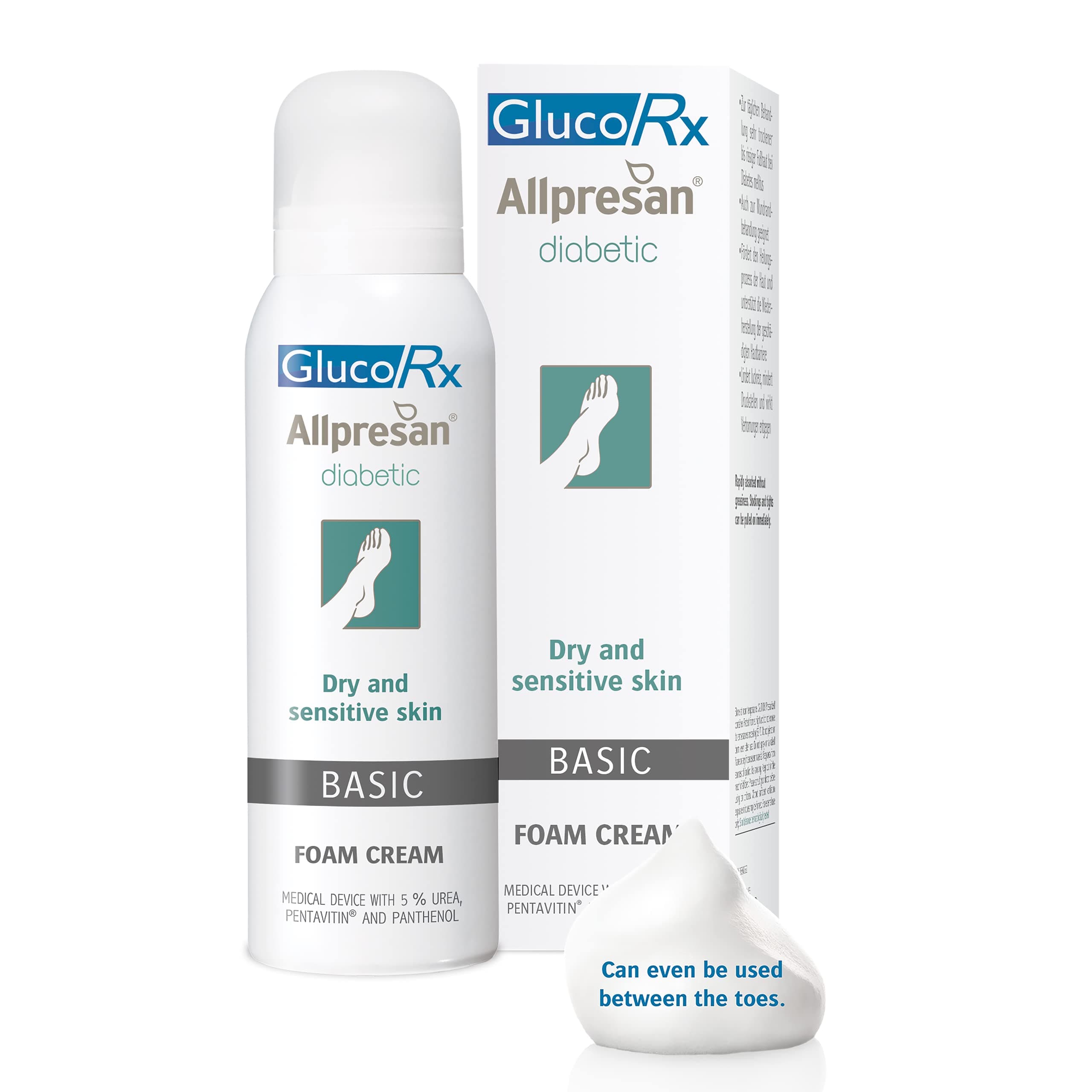 GlucoRx Allpresan Diabetic Foot Foam Cream Basic 125ml