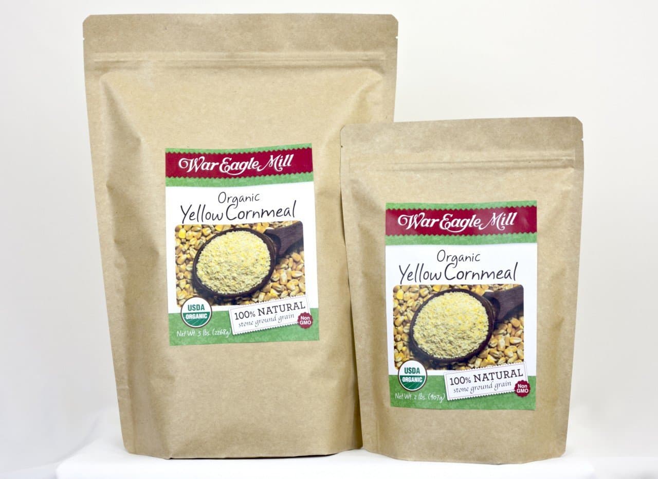 War Eagle Mill Yellow Cornmeal, Organic and non-GMO, stone-ground in the Ozarks (2 lbs)