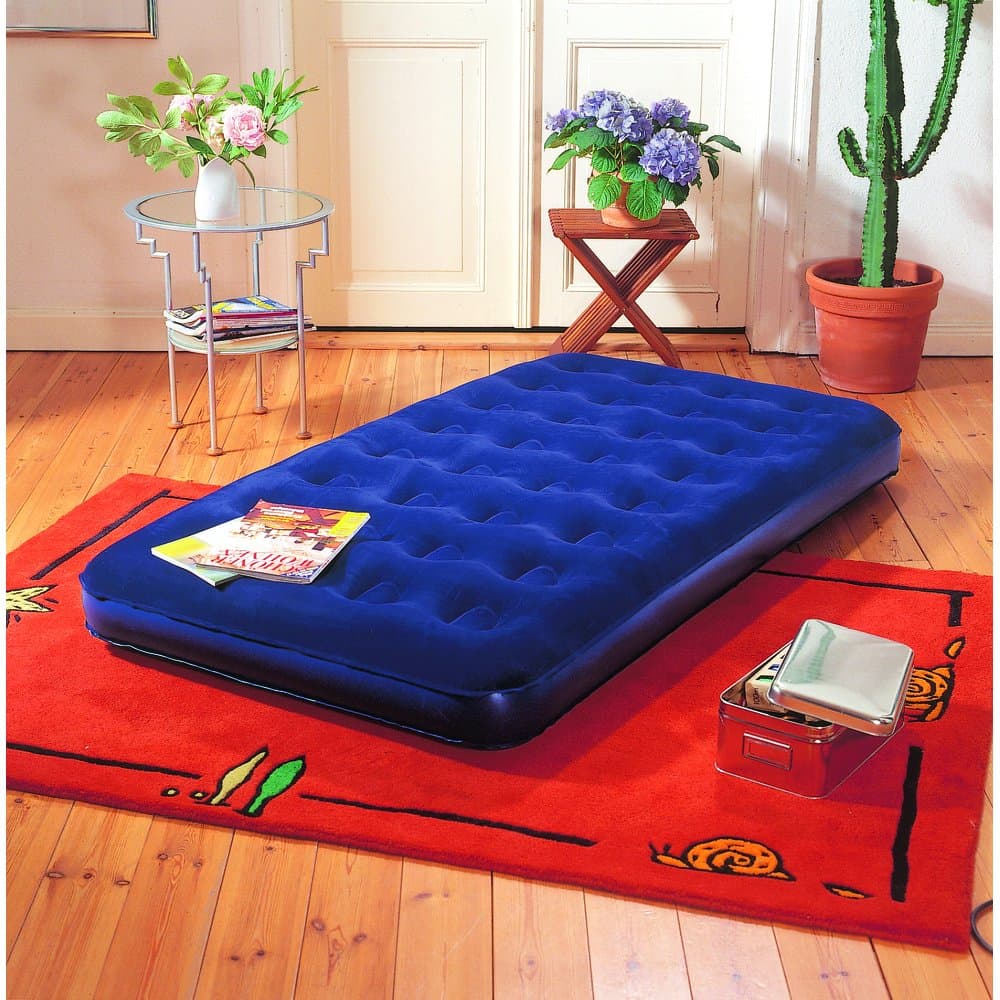 13547 Queen Size airbed Flocked, Blue