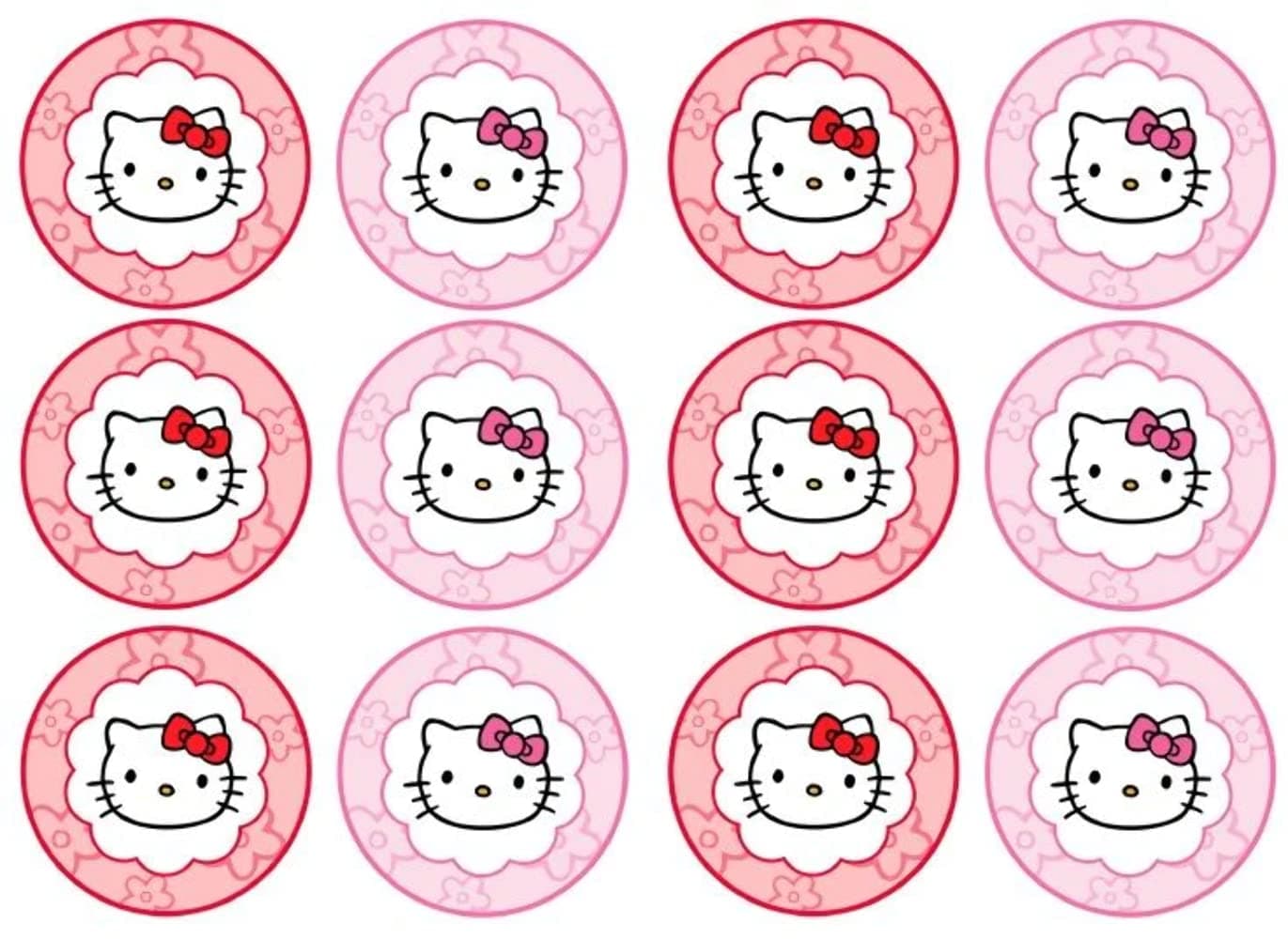 Deko Set Hello Kitty Cupcake Muffin Toppers