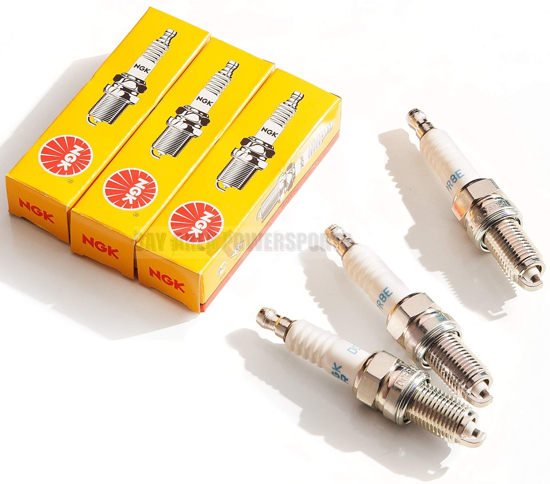 NGK 4339 DCPR8E Compatible With SeaDoo 4-Tec Spark Plug Set All 130 155 185 215 255 260 RXP RXT X GTI GTX Wake GTS GTI 3 Pack