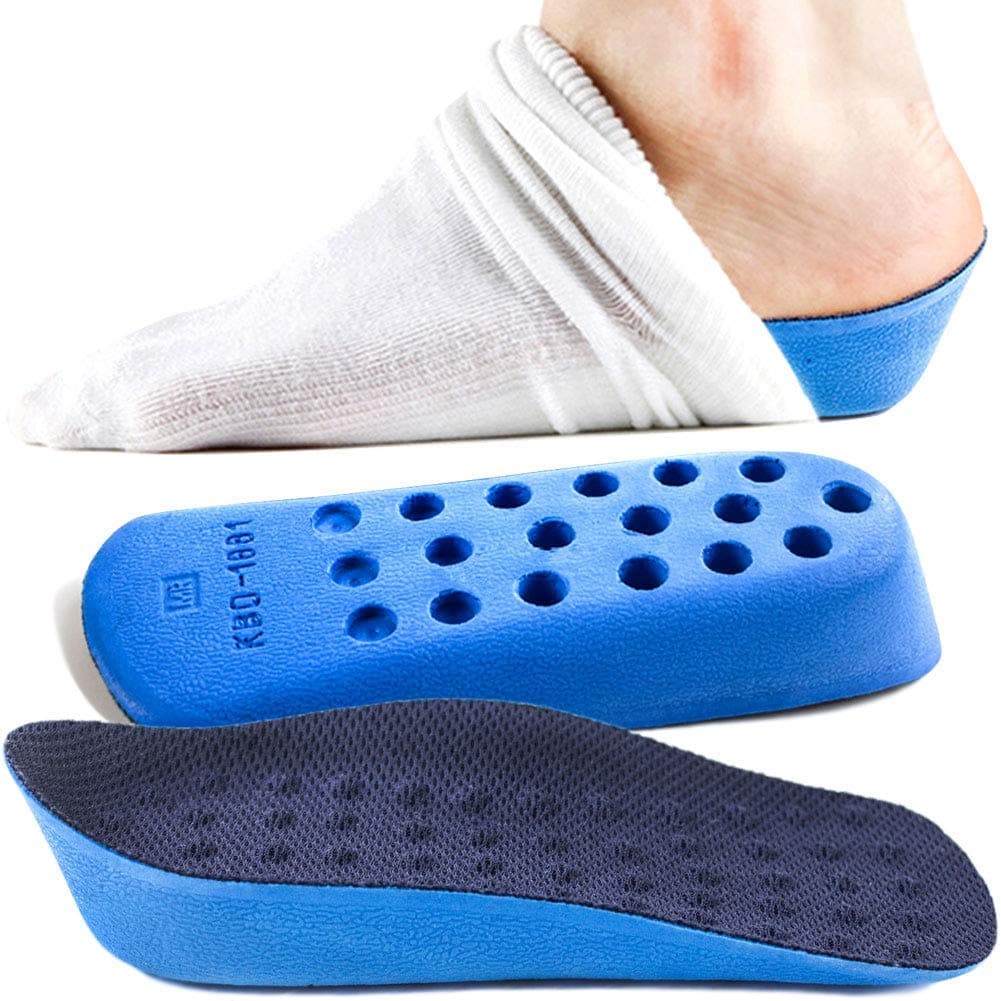 MAKINGTEC Height Increasing Insole, Heightening Insole for Men, Arch Support Half-insert Shock-absorbing Heel Lift Pad for Men, Comfortable and Breathable Height-increasing Insole (S)