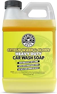 Citrus Wash & Gloss Foaming Car Wash Soap - High Suds Formula Foam Cannon Soap for Foam Blasters, or Bucket Washes - Safe on Paint, Clear Coat, and Wax, Citrus Scent - 64 oz