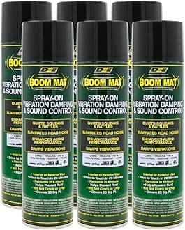 Design Engineering 050220 Boom Mat Spray-on Sound Deadening to Reduce Unwanted Road Noise and Vibration 18 Ounce (6 Pack)