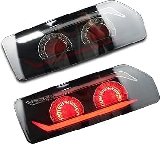 Upgrade Full LED Tail Lights DRL for Suzuki Jimny 2019-2025,Smoked LED Tail lights Rear Brake Lamps & Turn Signal lamp & Parking Light & Reverse Light,2PC Passenger and Driver