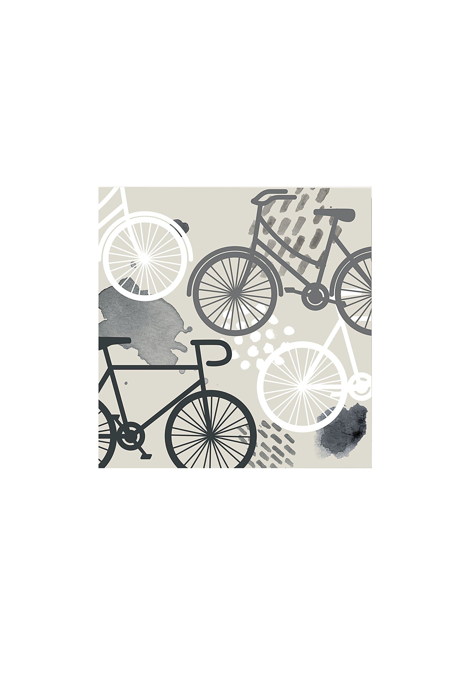 Command Decor 10GRY Damage-Free Wall Tiles, Little Bikes