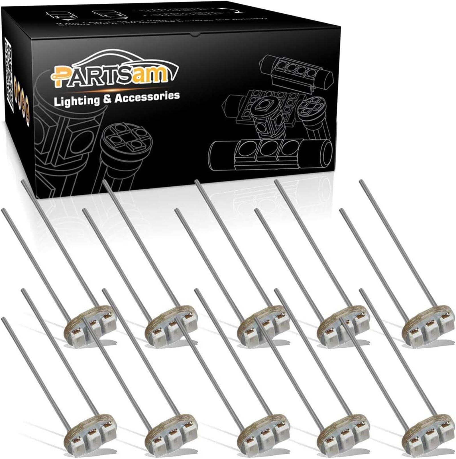 Partsam 10PCS Blue T4.7 Instrument Panel LED Light Gauge Cluster Bulbs Dashboard Indicator Lamp Repair Kit Compatible with Chevy GMC 2003 2004 2005 2006