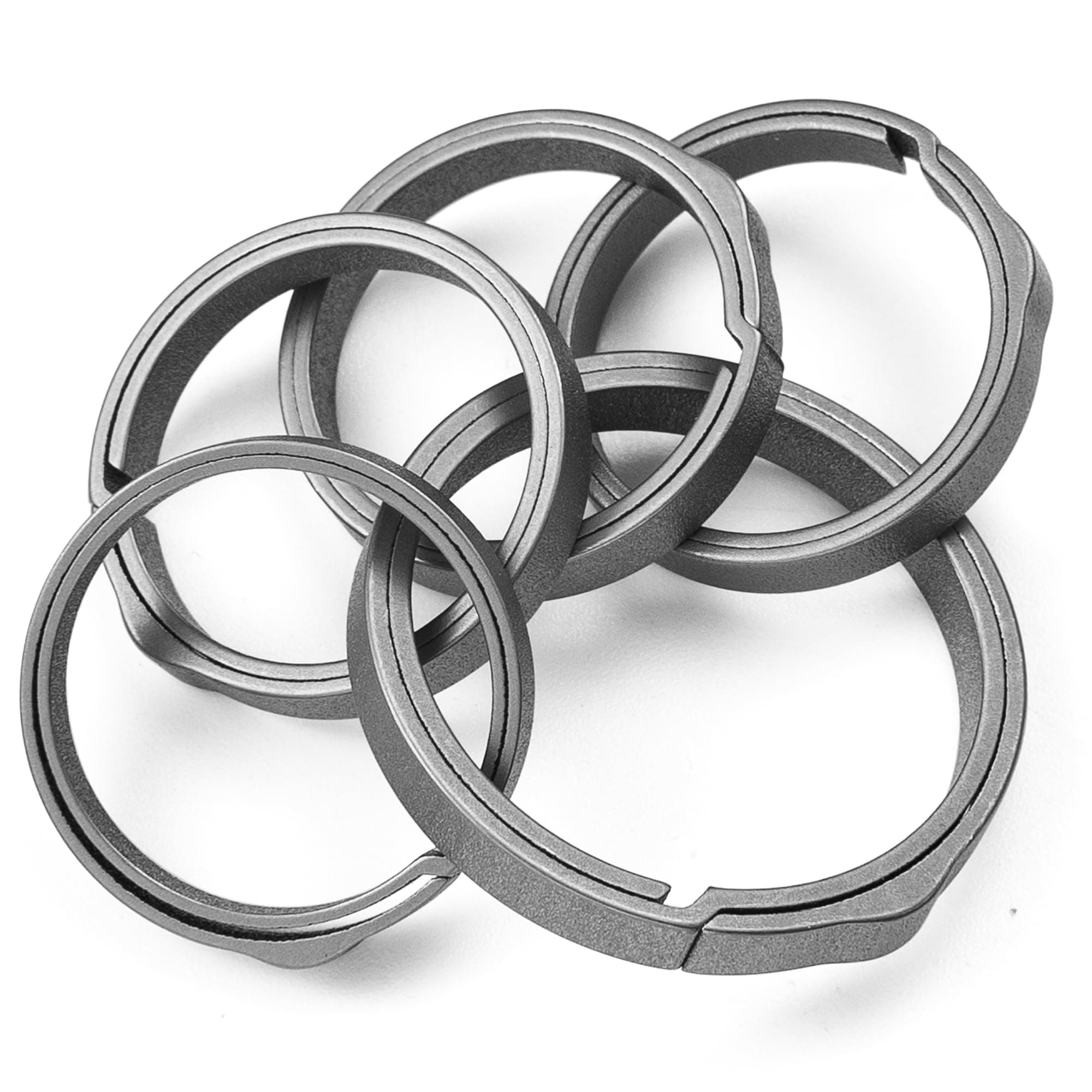 TISUR Titanium Side-Pushing Key Rings,Wisely Group Your Key (K27+4K22)