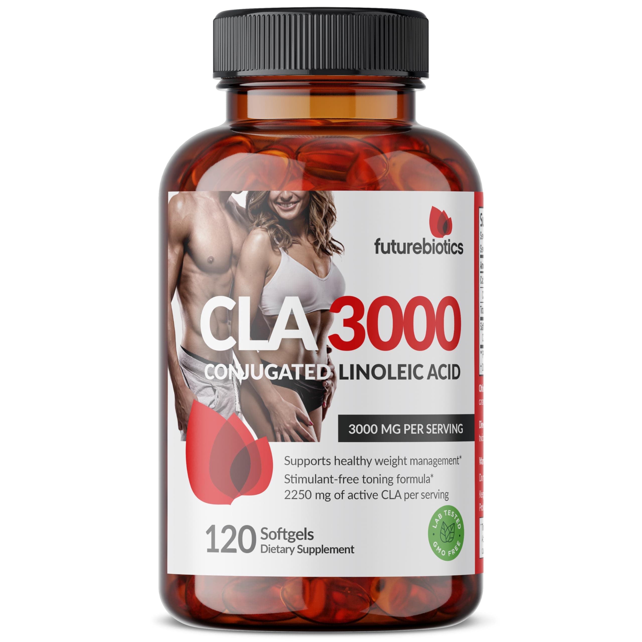 Futurebiotics CLA 3000 Extra High Potency - Non-Stimulating Conjugated Linoleic Acid, Non GMO, 120 Softgels