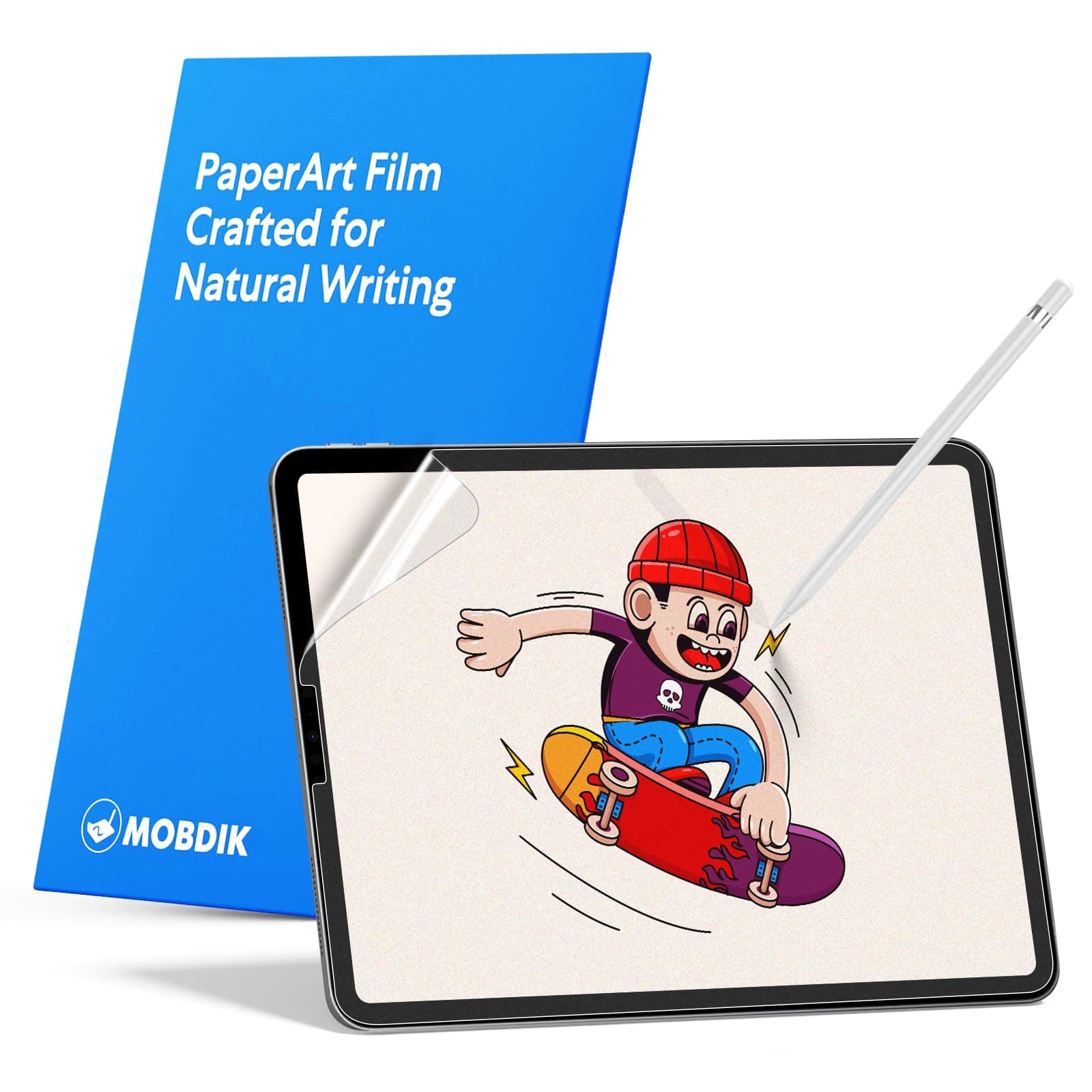 MOBDIK 2 Pack Paperfeel Screen Protector Compatible with iPad Pro 11 (2022&2021&2020&2018)/ iPad Air 5th & Air 4th Generation(10.9 Inch), Crafted for Natural Writing, Anti Glare, Easy Installation | (10.9 Inch), Anti Glare, Easy Installation