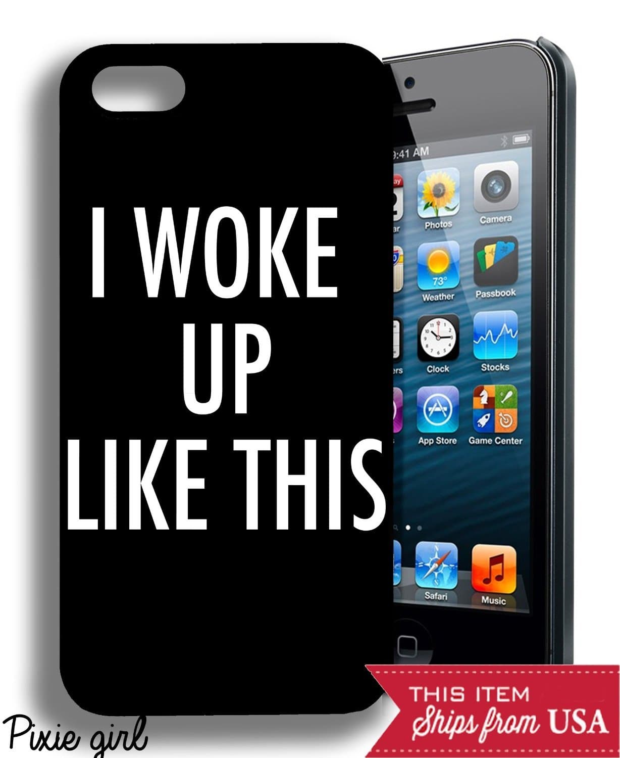 Typo I woke up Hard Plastic Case for Iphone 5c