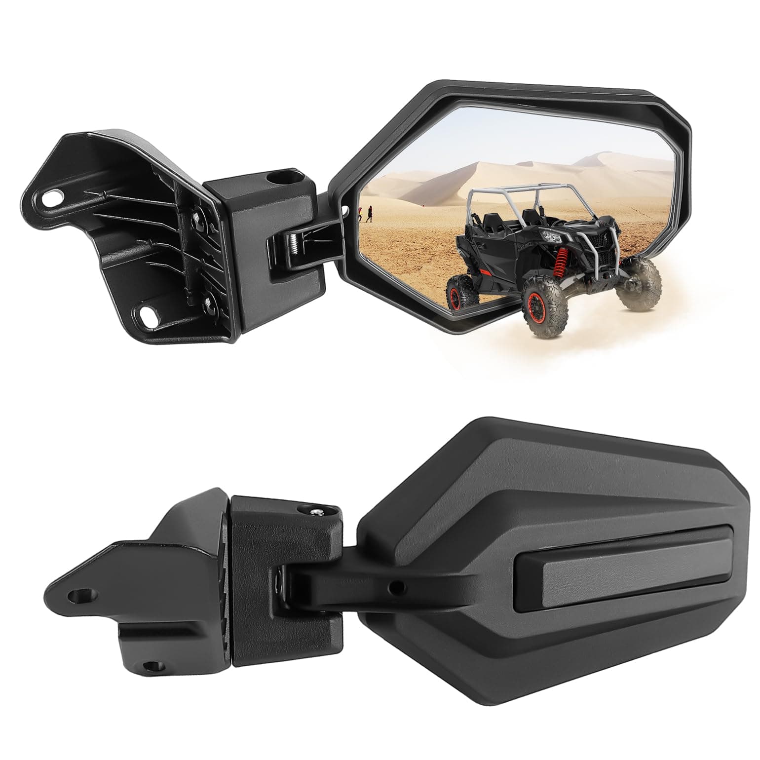 Kemimoto UTV Side Mirror, Adjustable Folding Offroad Mirror Compatiable with 2018 2020 2021 2022 Maverick Sport Trail OEM Replacement 715003639