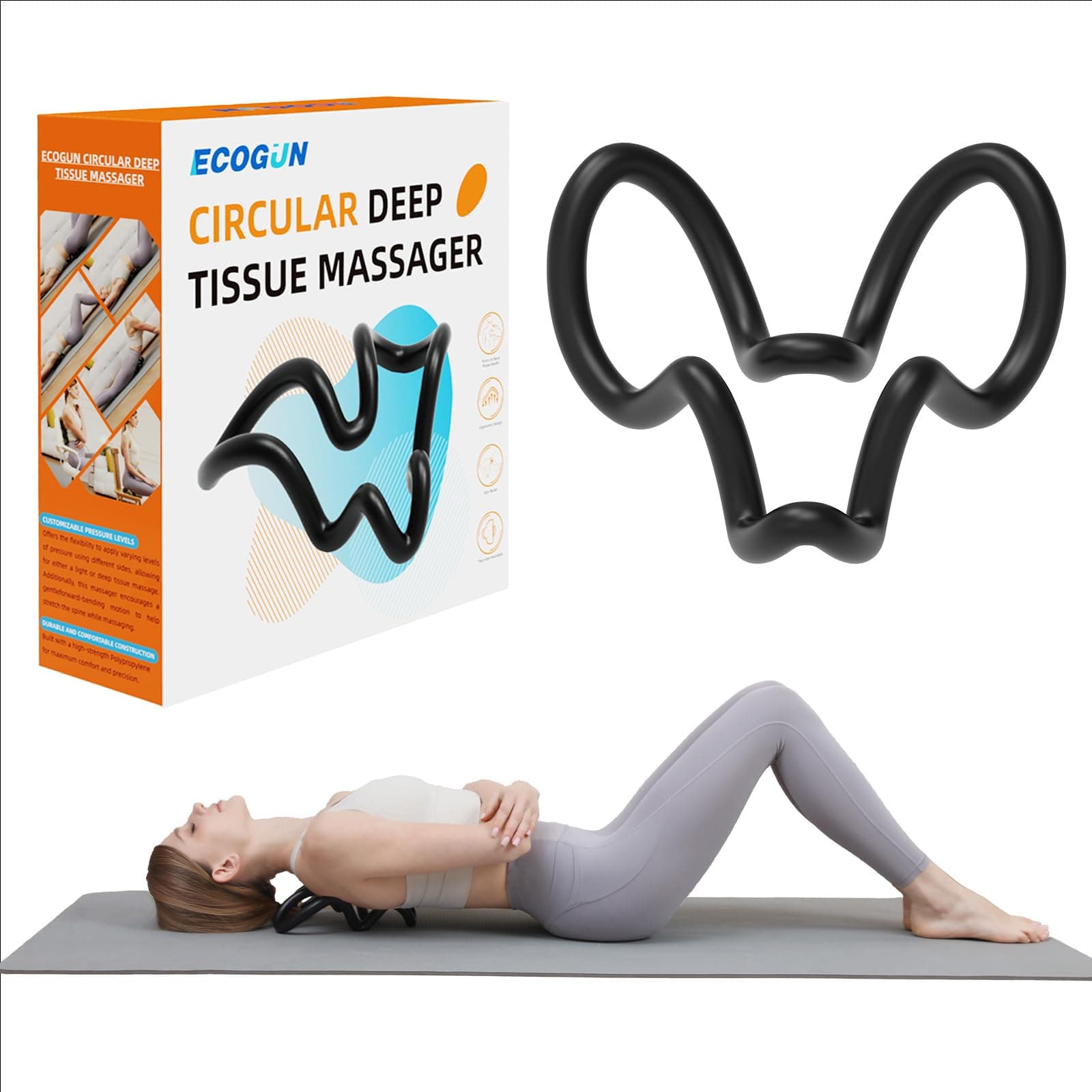 Deep Tissue Massage Tool - Back, Hip Flexor Release Tool,houlder Blade Release, Psoas Massager, Muscle Tension Pressure Point Stretching Back Health equipmen Trigger Point Massager