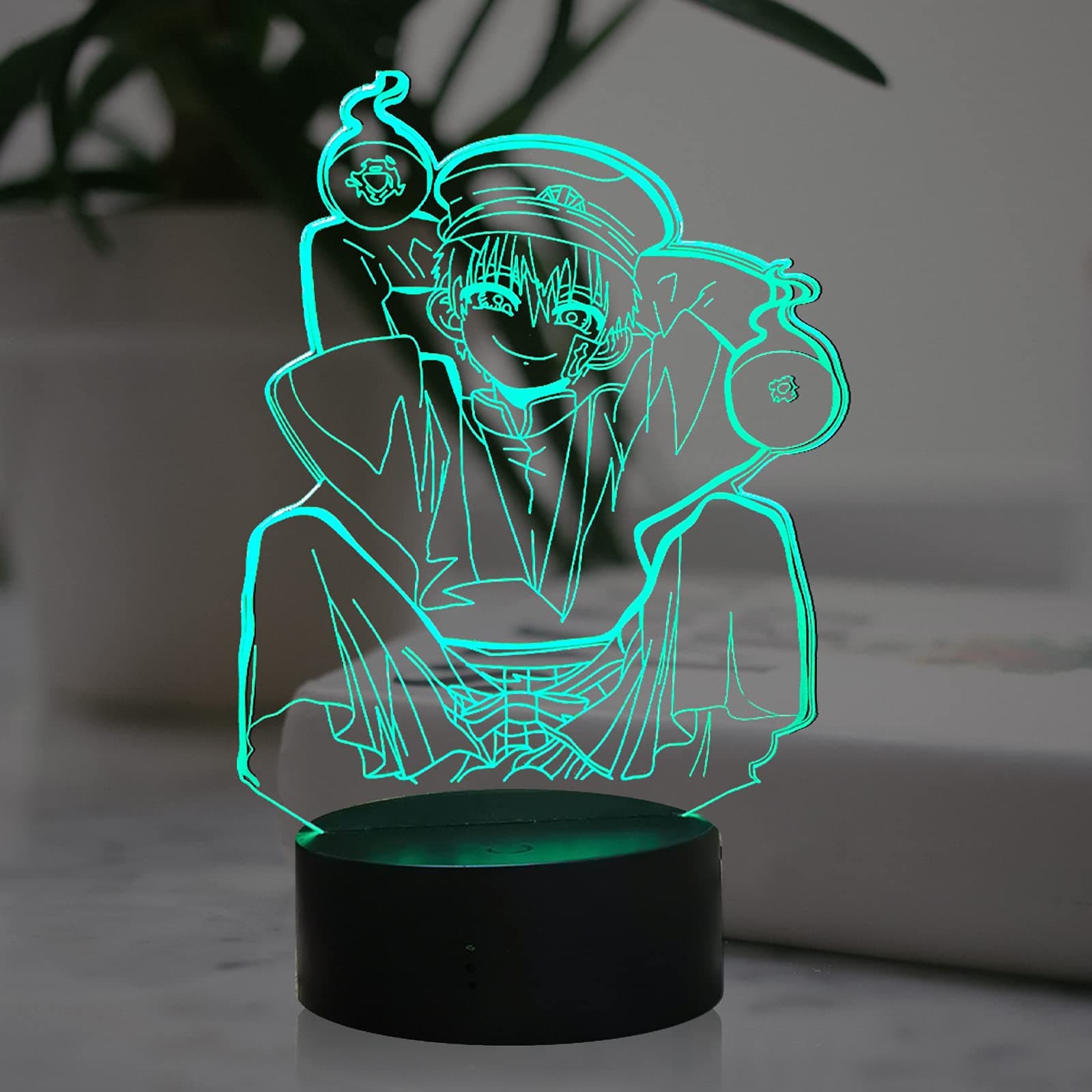 Hanako Kun Motion Sensor Night Light for Children Battery Operated Remote Control 16 Colours Changing LED Bulbs USB Rechargeable Party Coffee Bar Decor for Home