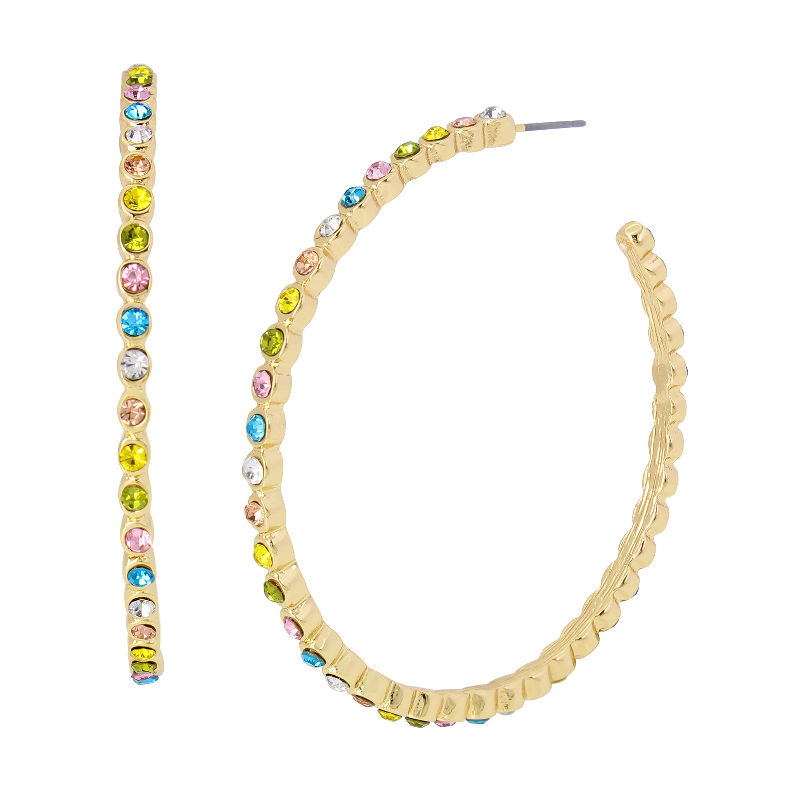 Steve MaddenStone Hoop Earrings