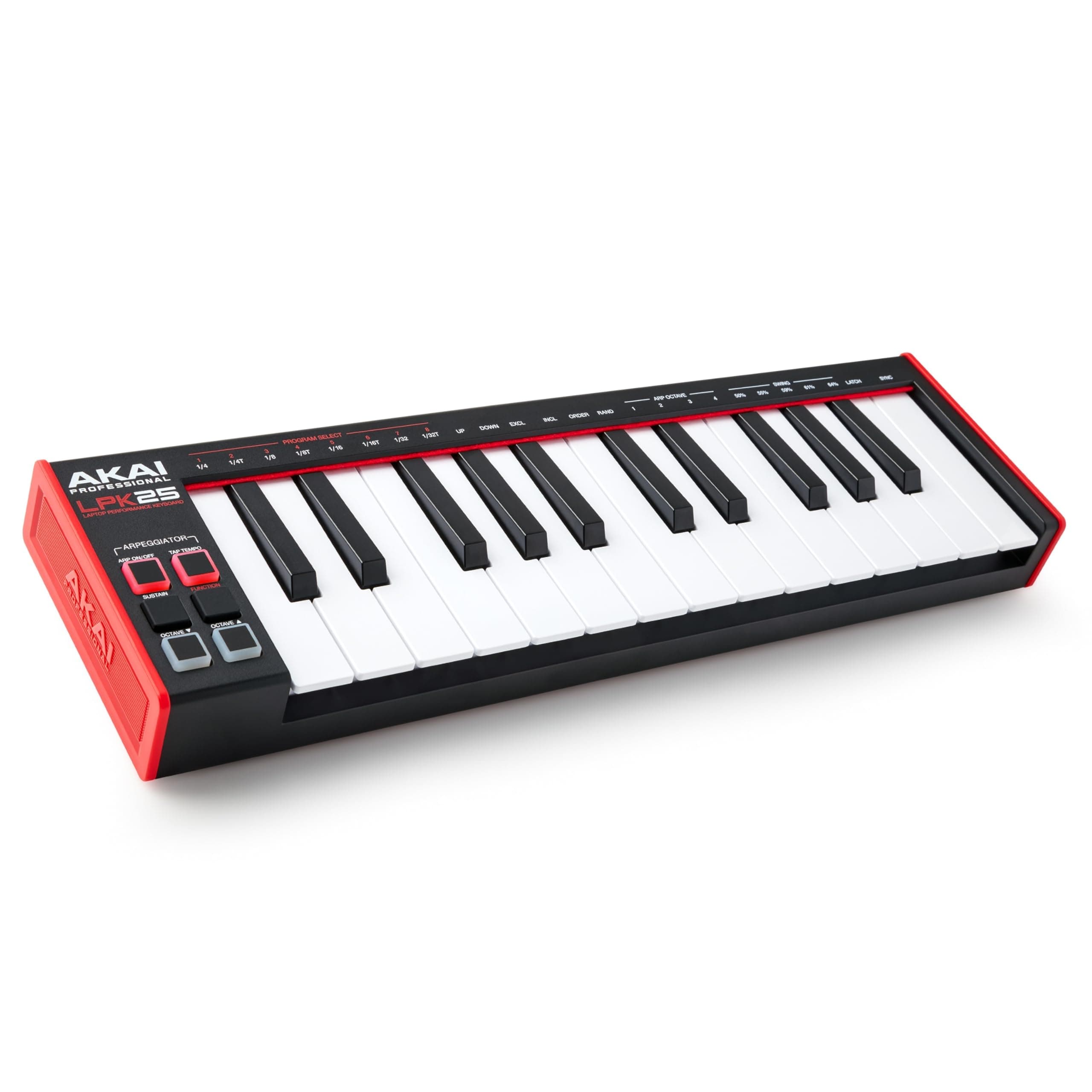 Akai Professional LPK25 - USB MIDI Keyboard Controller with 25 Responsive Synth Keys for Mac and PC, Arpeggiator and Music Production Software