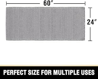 H.VERSAILTEX Waffle Bath Mat Super Absorbent Non Slip Bath Rugs for Beside Tub, 24" x 60", Dove