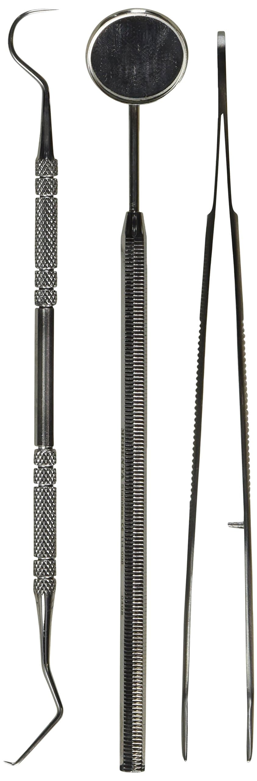 Basic 3 Pcs Stainless Steel Instruments Set Mirror Explorer C. Plier By Aromaticworld