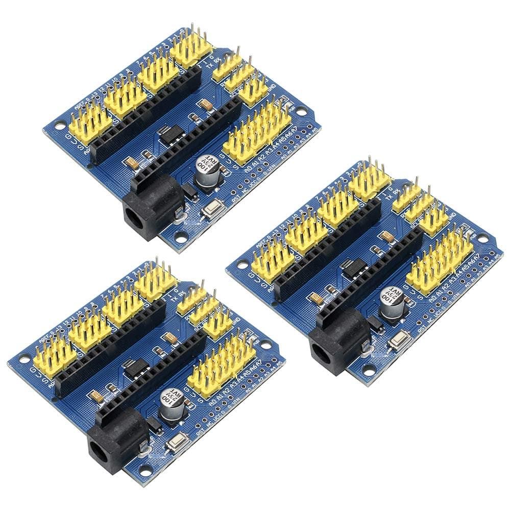 WYPH Nano I/O Expansion Sensor Shield Module for Arduino UNO R3 Nano V3.0 / Nano Pro Compatible with UNO R1 Duemilanove 2009 (Expansion Board 3pcs)