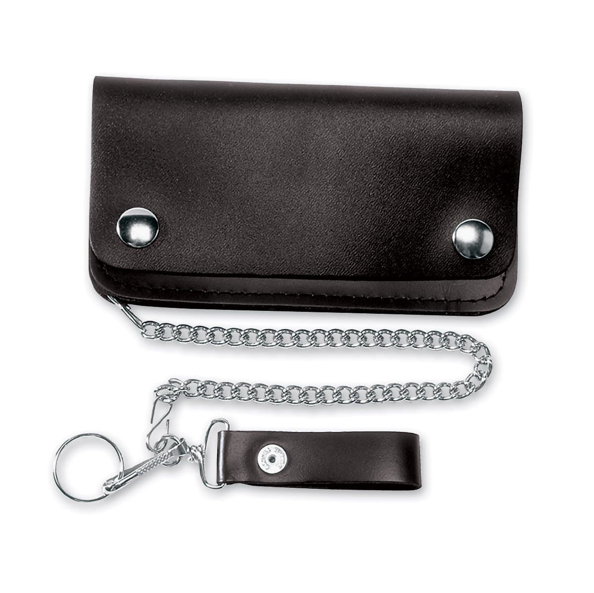 638 Black 5-Pocket Biker Wallet with Chain