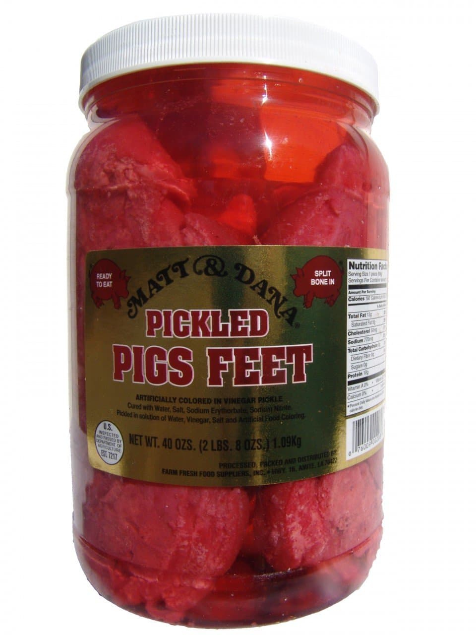 Matt & Dana Pickled Pigs Feet - 1/2 Gallon