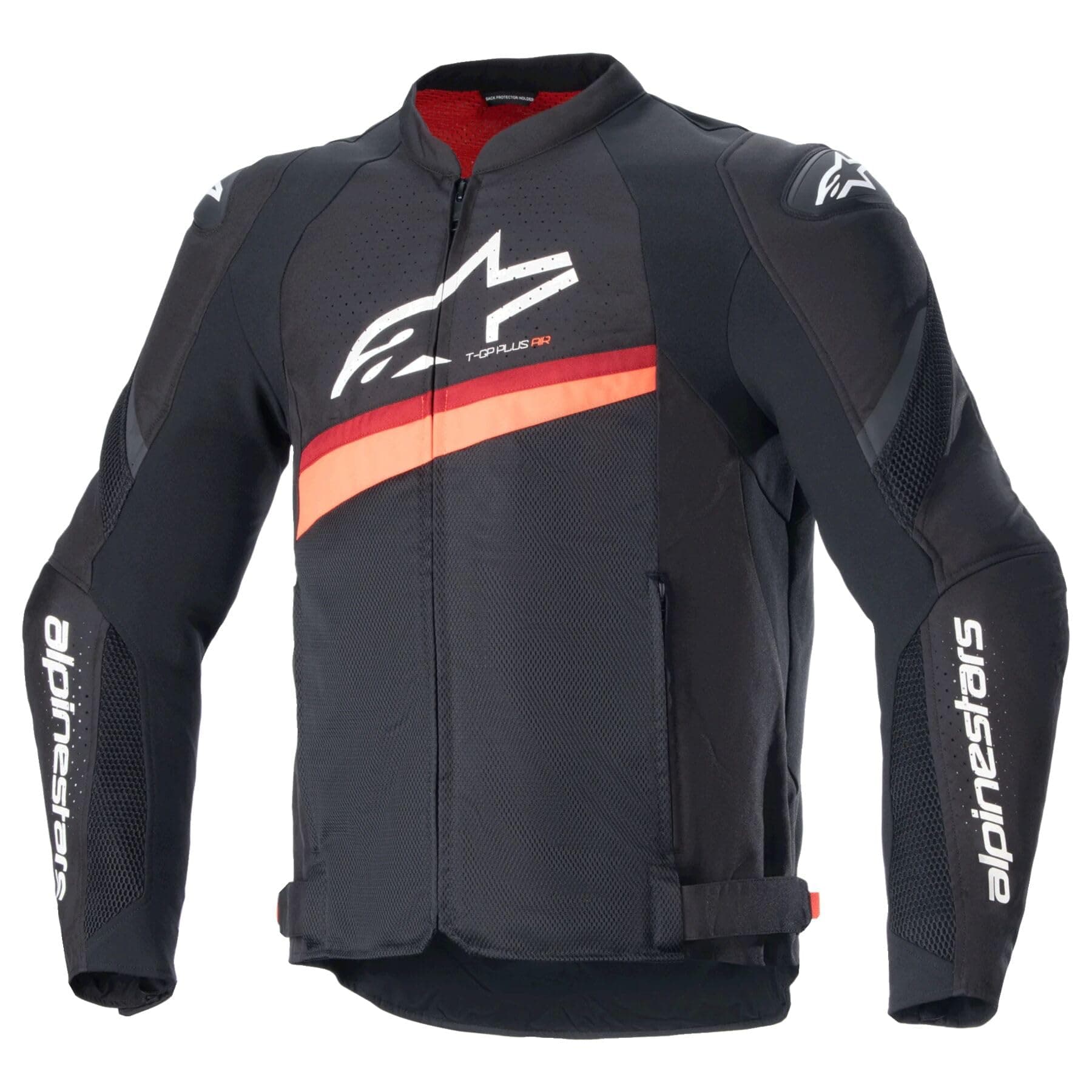 Alpinestars T-GP Plus V4 Airflow Jacket, Lightweight Mesh Construction, CE-Certified, Sport Fit, DFS Shoulder Protection, Hot Weather Riding Gear, M, Black/Red