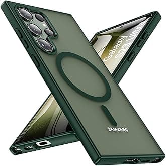 OWKEY for S23 Ultra Case 6.8'', Magnetic Samsung Galaxy S23 Ultra Case for Magsafe, [Shockproof Military] Translucent Back Slim Bumper Cover Phone Case Galaxy s23 Ultra case, Green