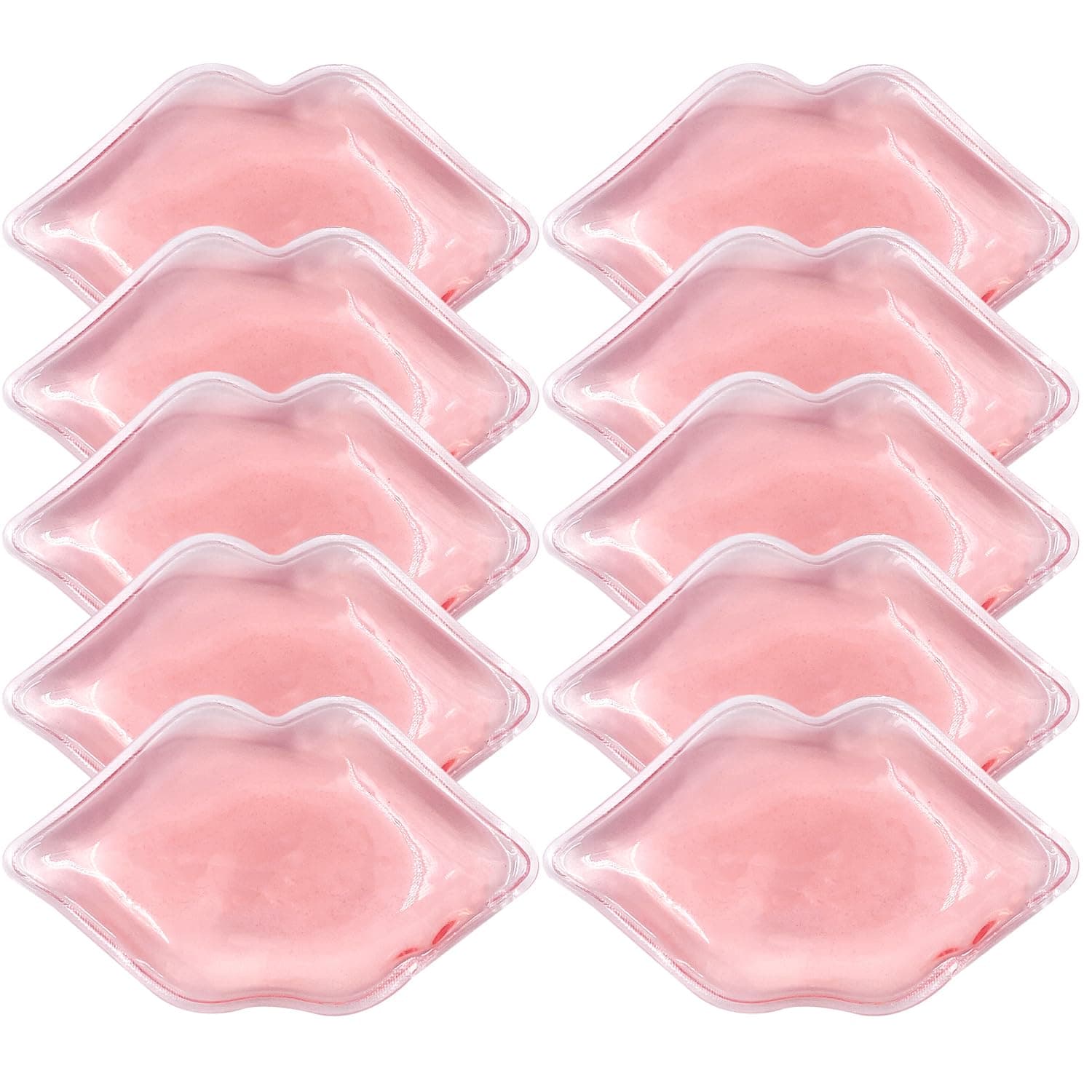 (10 PCS) Lip Ice Pack ,Ice Compress After Lip ice Treatment, Reusable ice pad for Cosmetic, Lip Shape ice Pack to Relieve Pain and Relax Lips, Anti-Aging Lip Care ice Pack to Reduce Lip Swelling