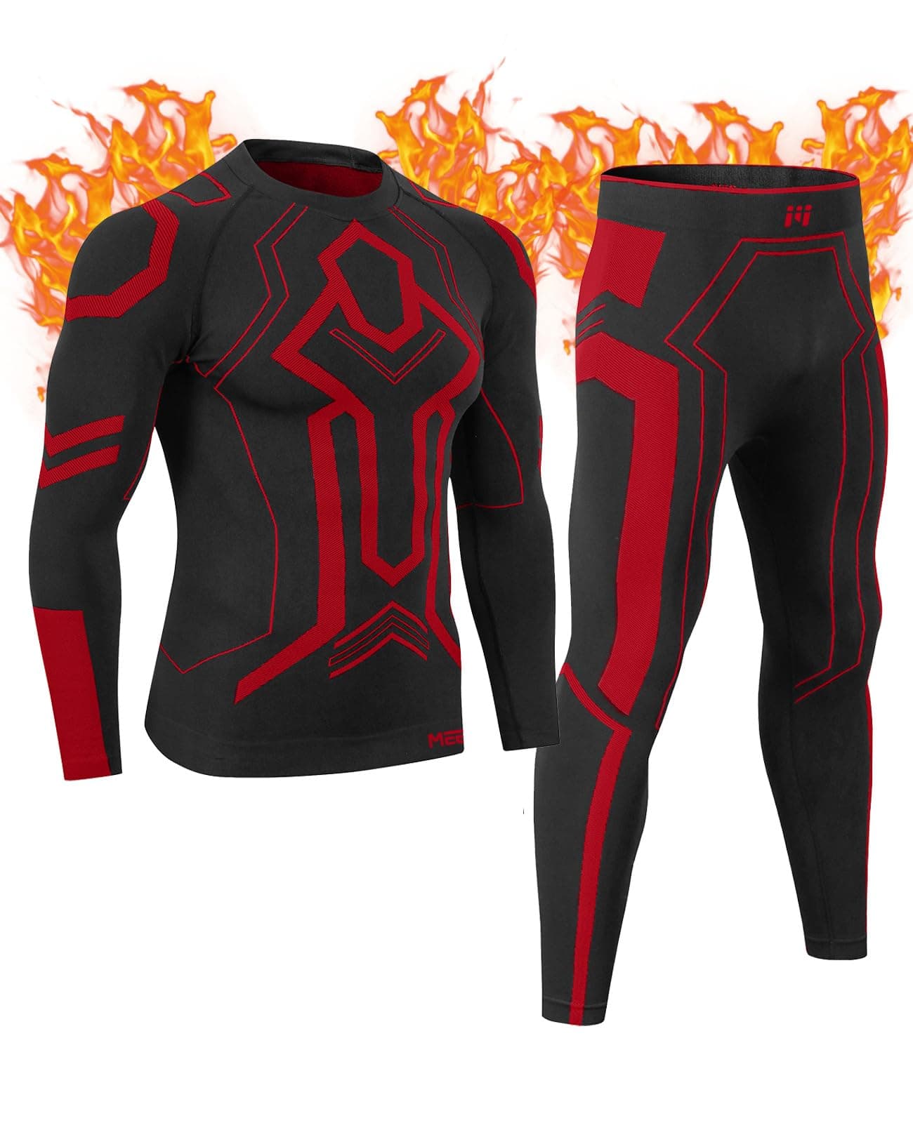 Men Thermal Underwear Sets, Long Sleeve Base Layer Compression Sets, Long John, Tops & Bottom Suit, Quick Dry Winter Skiing Running